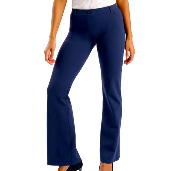 BETABRAND Classic Dress Pants Yoga Pants Navy size Mp (petite) - Picture 3 of 6